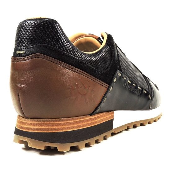 🇮🇹 LA MARTINA 🇮🇹 MEN'S BLACK LEATHER COMFORT SNEAKERS - Picture 4 of 7
